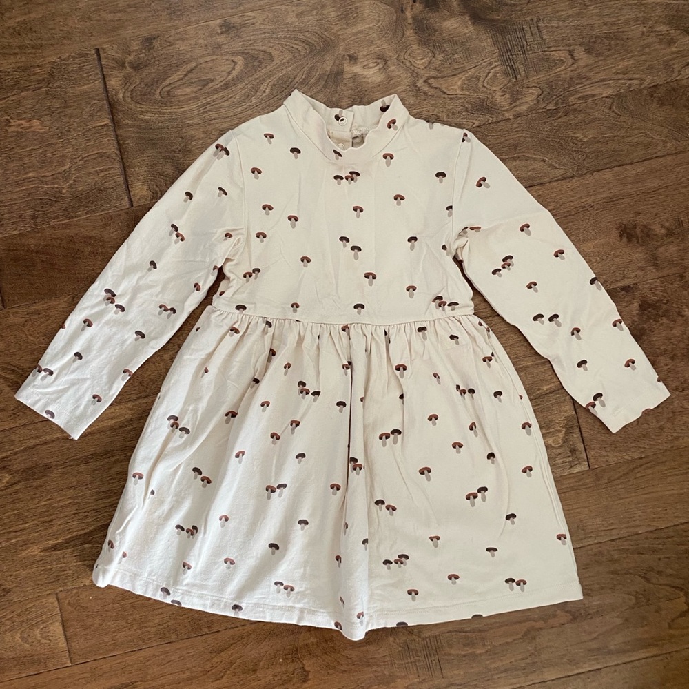H&M mushroom print mock neck dress